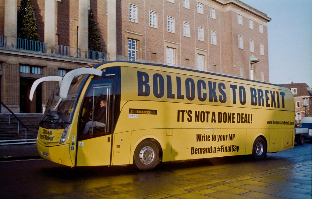 Bollock To Brexit Bus in Norwich, Norfolk, UK