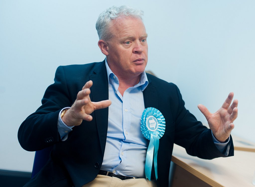 Campaigning in Peterborough with Mike Greene of the Brexit Party