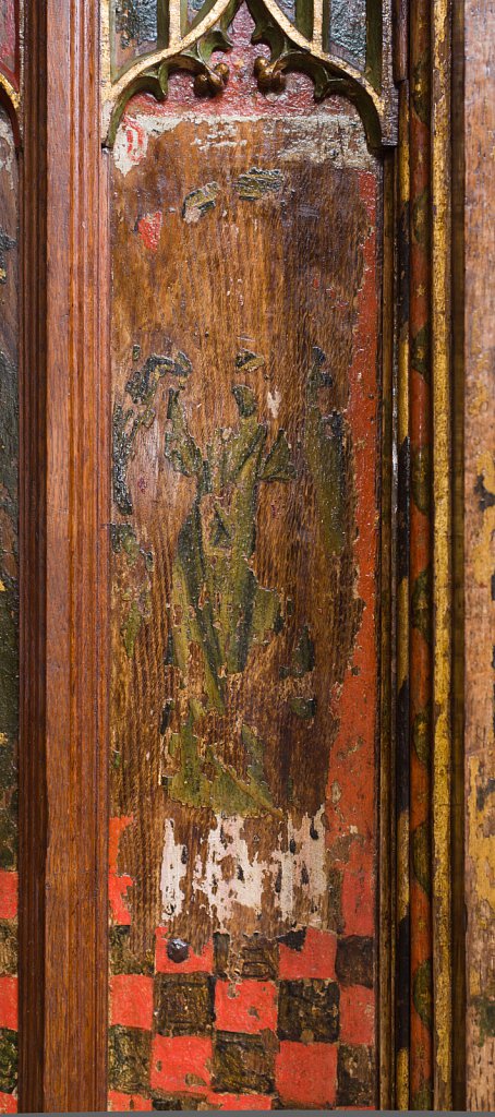 The rood screens at St Nicholas's church, Bedfield, Suffolk.