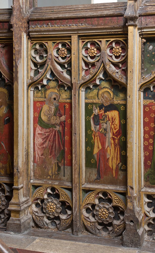  The rood screens and detail at All Saints Church, Marsham,Norfolk.