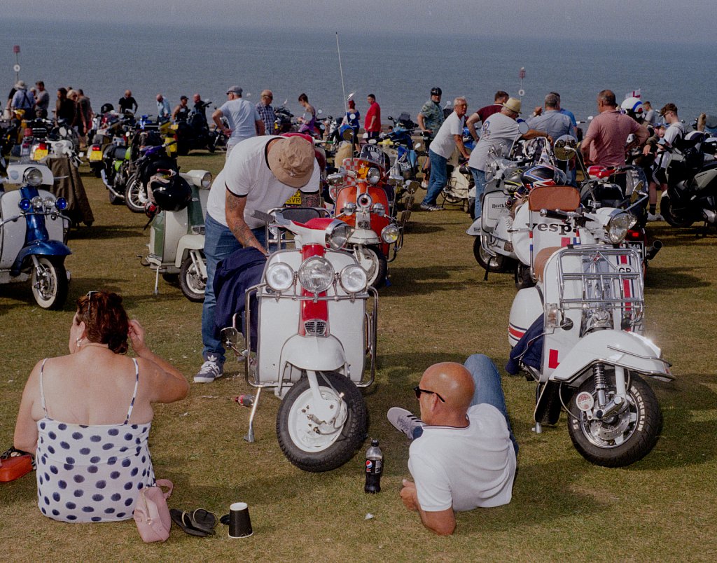  Mods and rockers meeting at Hunstanton, Norfolk, UK