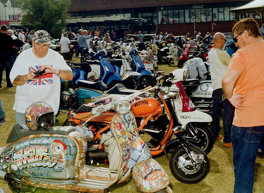    Mods and rockers meeting at Hunstanton, Norfolk, UK