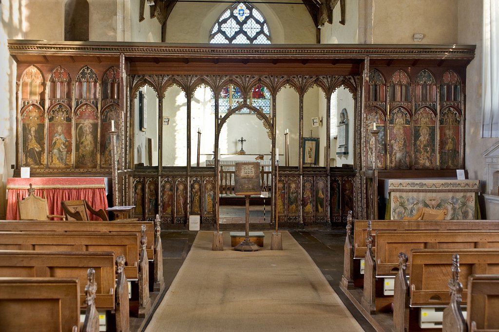  
The Rood screen & detail at St Helen's church, Ranworth, Norfolk, UK