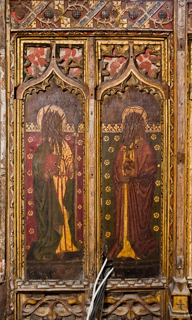  The rood screen and detail at St Botolphs Church, Trunch,Norfolk,UK