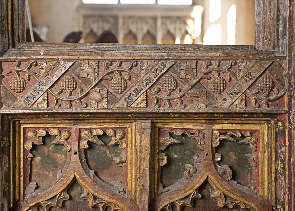  The rood screen and detail at St Botolphs Church, Trunch,Norfolk,UK