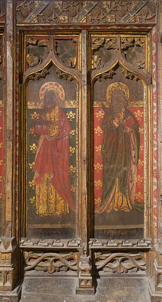  The rood screen and detail at St Botolphs Church, Trunch,Norfolk,UK