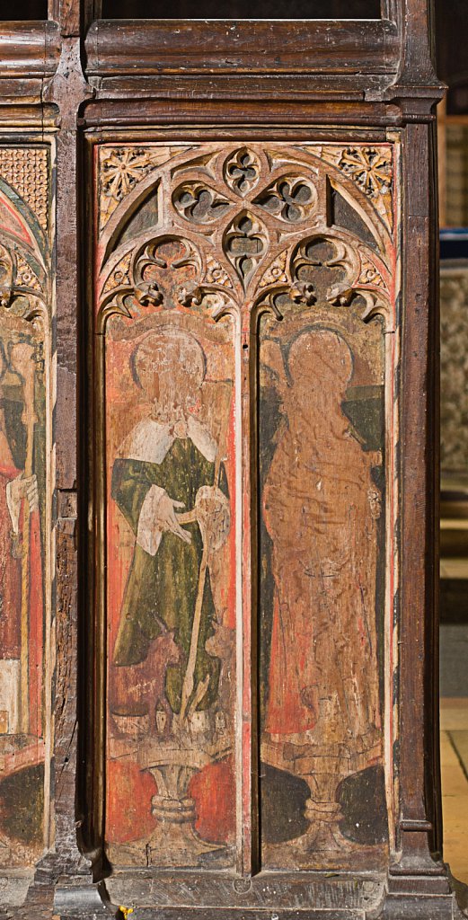 The rood screen and detail at the Church of Saint Peter & Saint Paul Barnham Broom, Norfolk,UK.