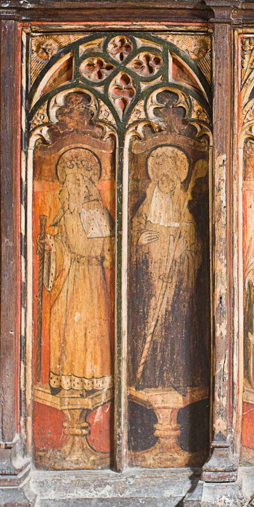 The rood screen and detail at the Church of Saint Peter & Saint Paul Barnham Broom, Norfolk,UK.