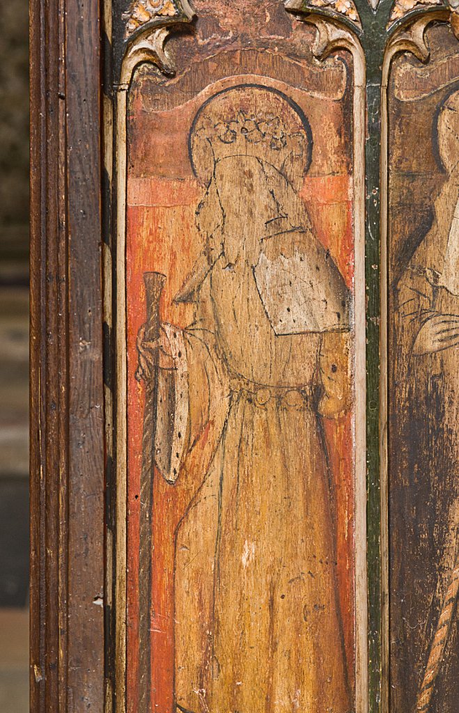 The rood screen and detail at the Church of Saint Peter & Saint Paul Barnham Broom, Norfolk,UK.