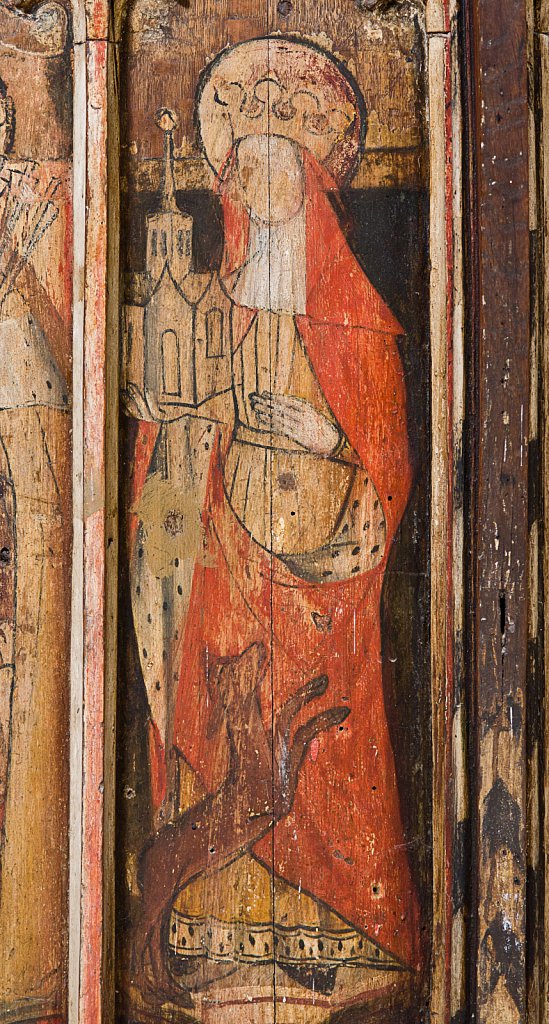 The rood screen and detail at the Church of Saint Peter & Saint Paul Barnham Broom, Norfolk,UK.