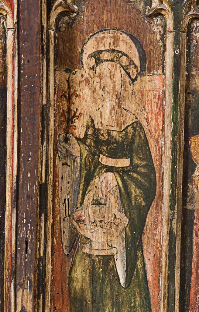 The rood screen and detail at the Church of Saint Peter & Saint Paul Barnham Broom, Norfolk,UK.