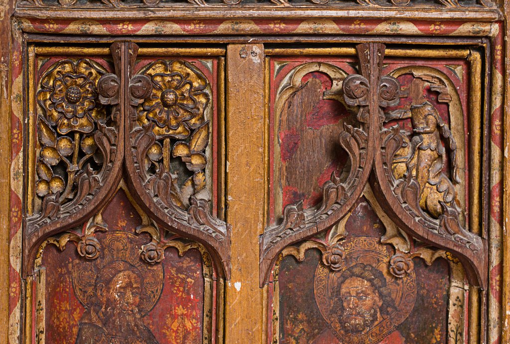  The rood screens at St Mary's Church, North Elmham, Norfolk,UK