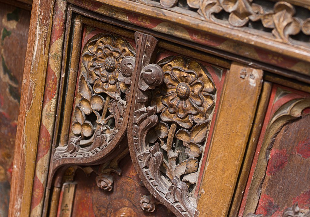  The rood screens at St Mary's Church, North Elmham, Norfolk,UK