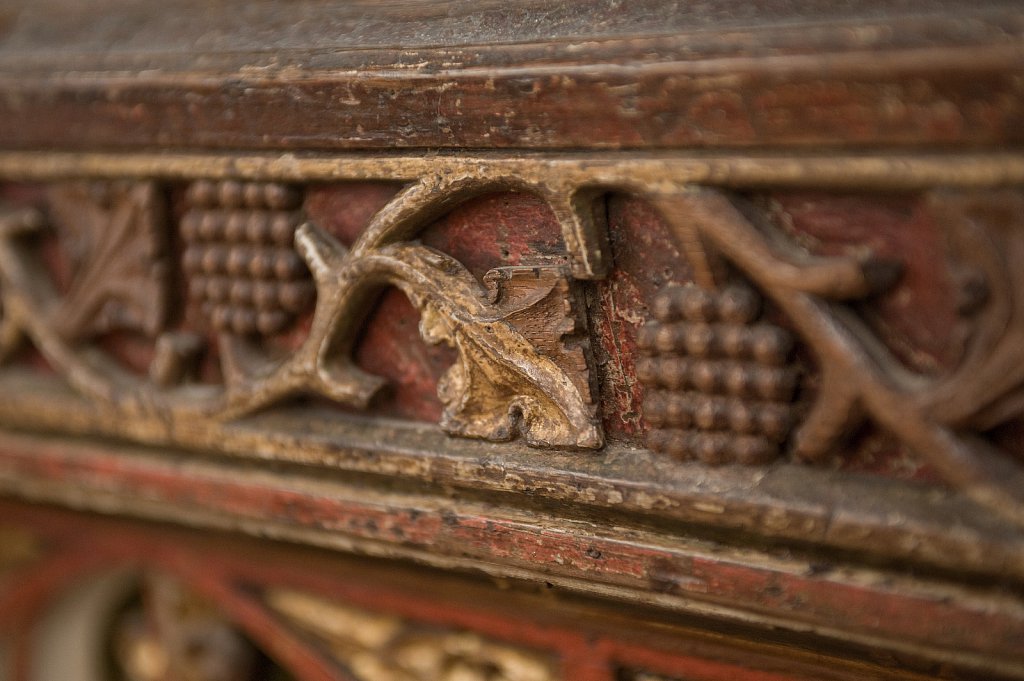  
The rood screen and detail at All Saints church, Filby, Norfolk, UK