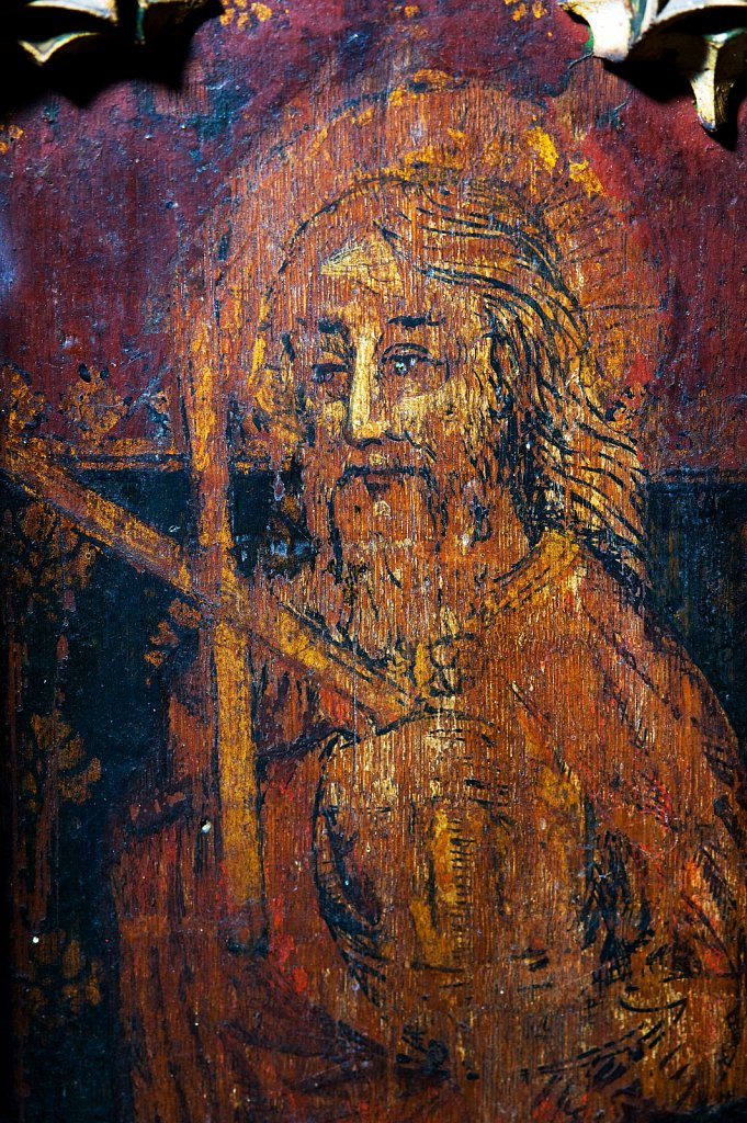 The Rood screen at Saint Mary the Virgin, Tunstead,UK