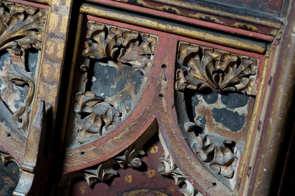 The Rood screen at Saint Mary the Virgin, Tunstead,UK