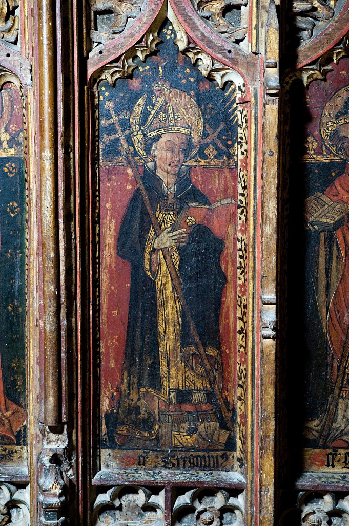 The Rood screen at Saint Mary the Virgin, Tunstead,UK