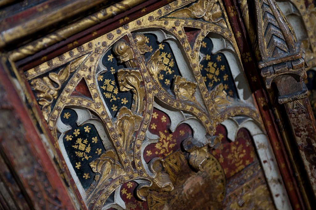   The rood screen and detail at St Edmund King & Martyr, Southwold, Suffolk,UK.